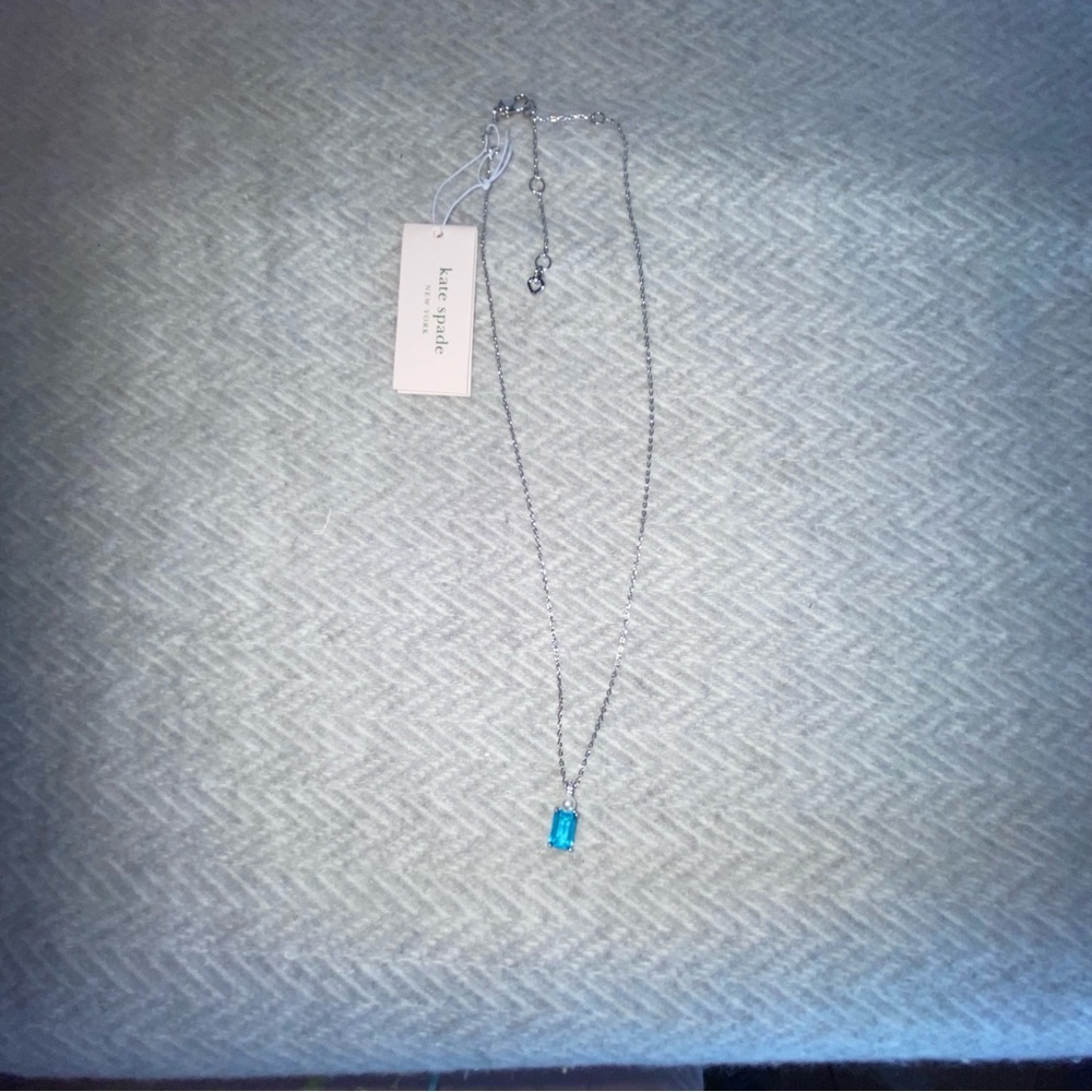 New Kate Spade Silver-Tone Cubic Zirconia & Faux Pearl Pendant Necklace - Picture 6 of 16